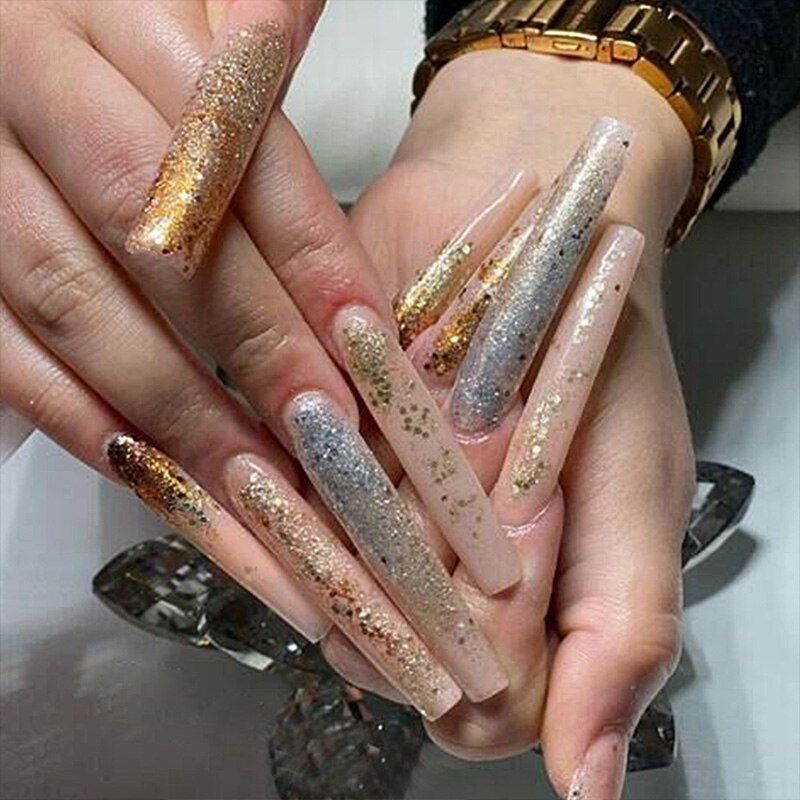 Faux-ongles en acrylique naturel, extension naturelle, manucure, French Nail Art, à bricolage-même, 10 pièces/lot
