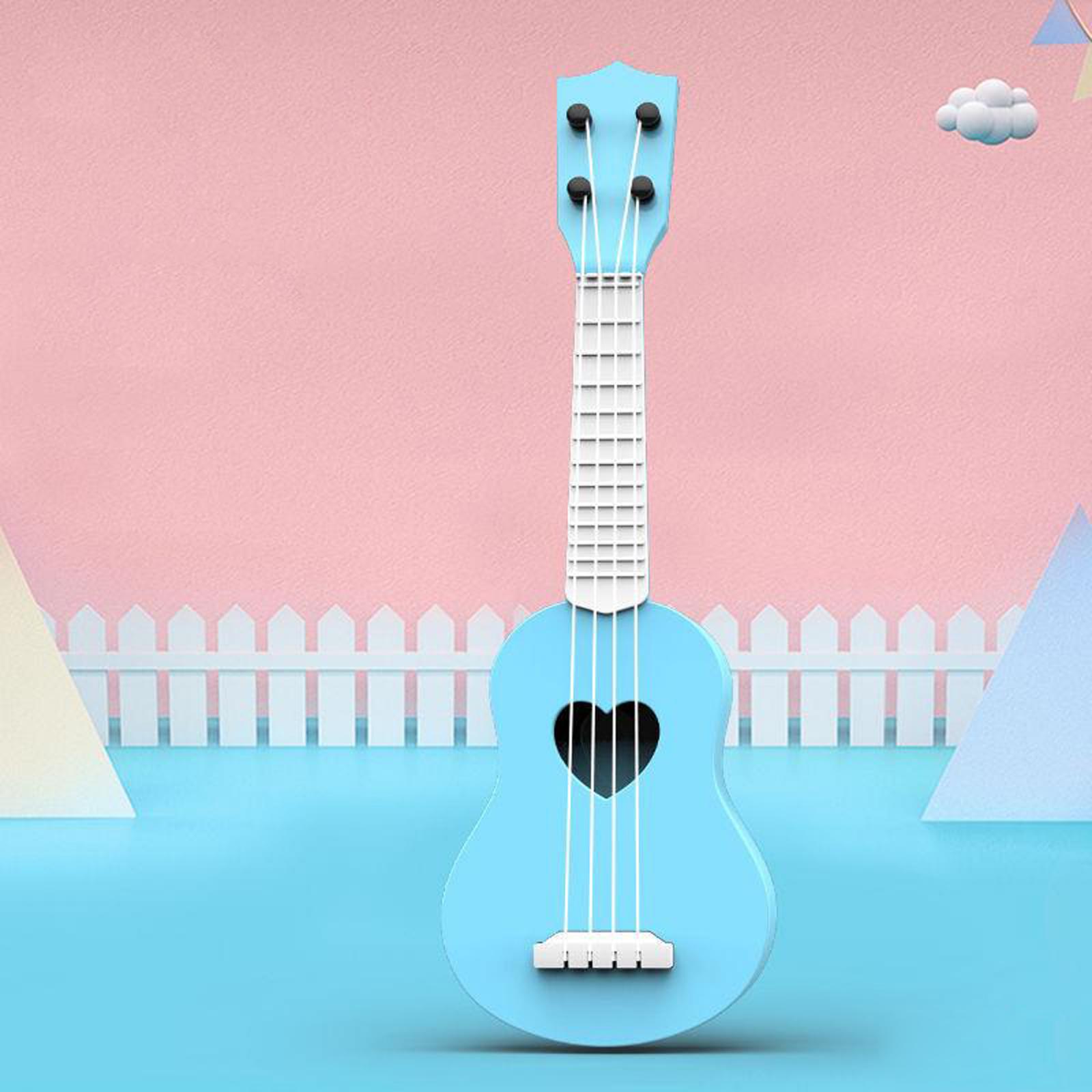 Klassieke Hawaii Gitaar Ukulele Uke Vroege Educatief Art Instrumenten Speelgoed: Blue