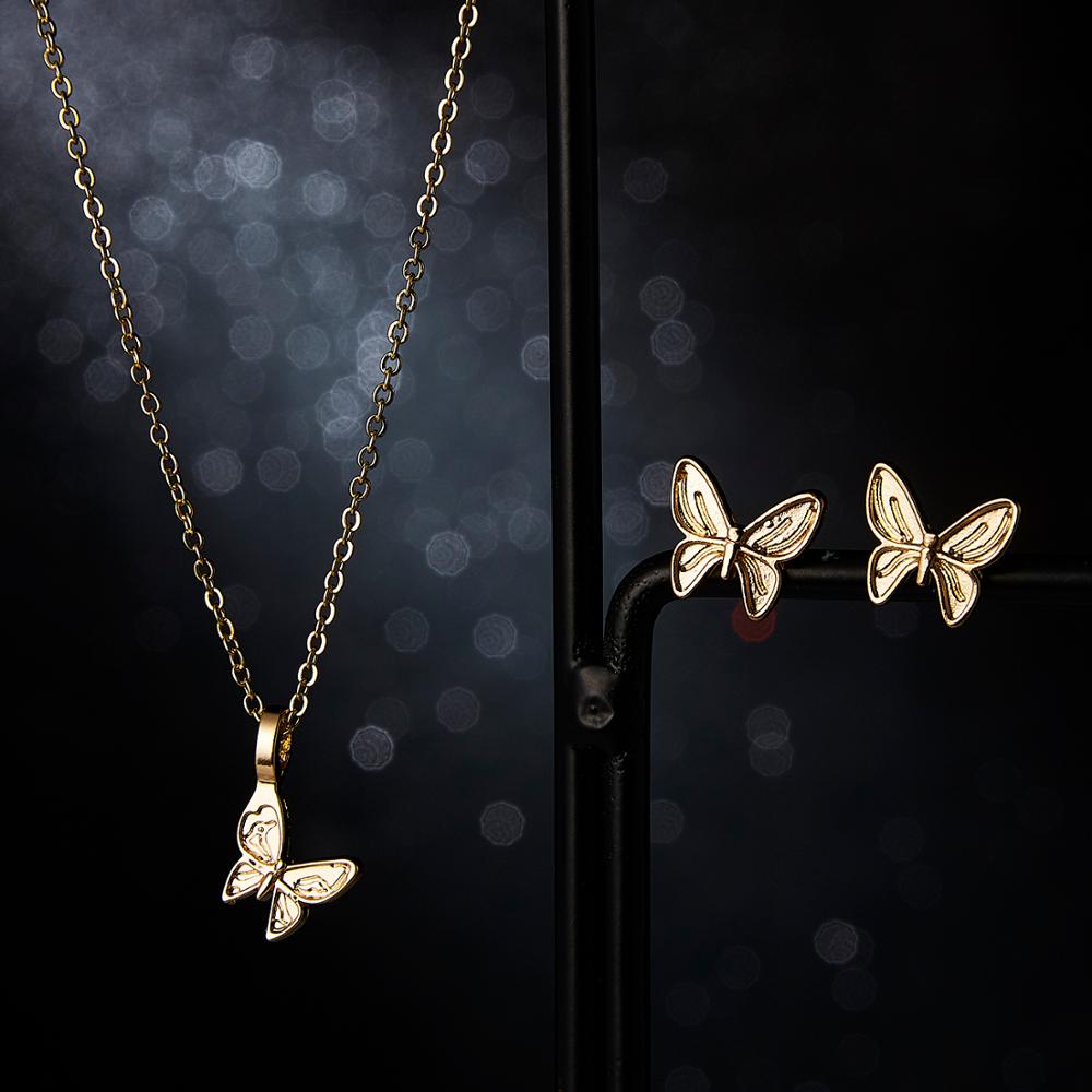 RINHOO Gold Color Jewelry Sets For Women Butterfly Owl Elephant Bird Animal Necklace Earrings Set Jewelry Set Wedding Jewelry