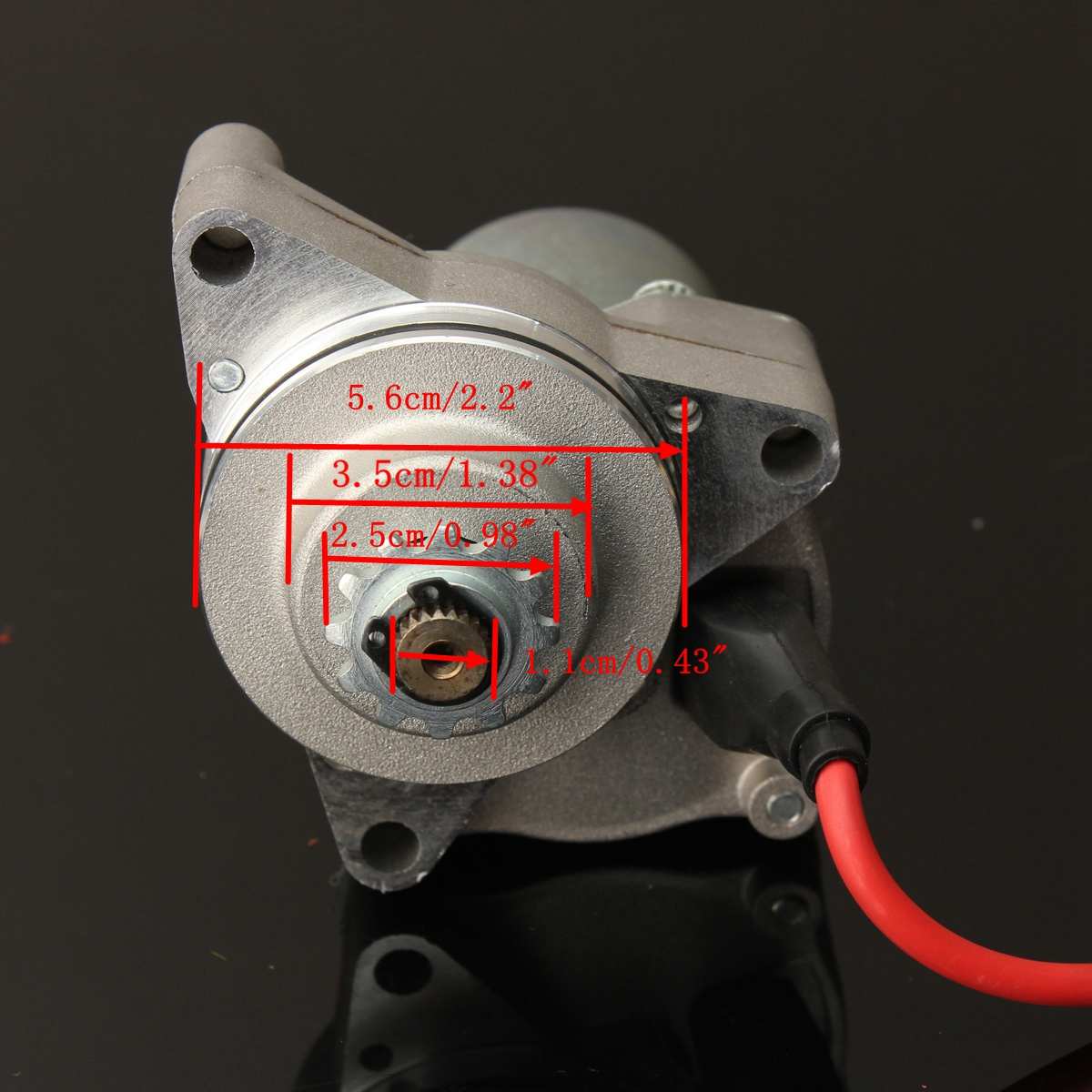 12 Teeth 3 Bolt Electric Starter Motor For 90cc 110cc 125cc 4-Stroke Electric Start Engine Motorcycle Bikes ATV Quad Go kart