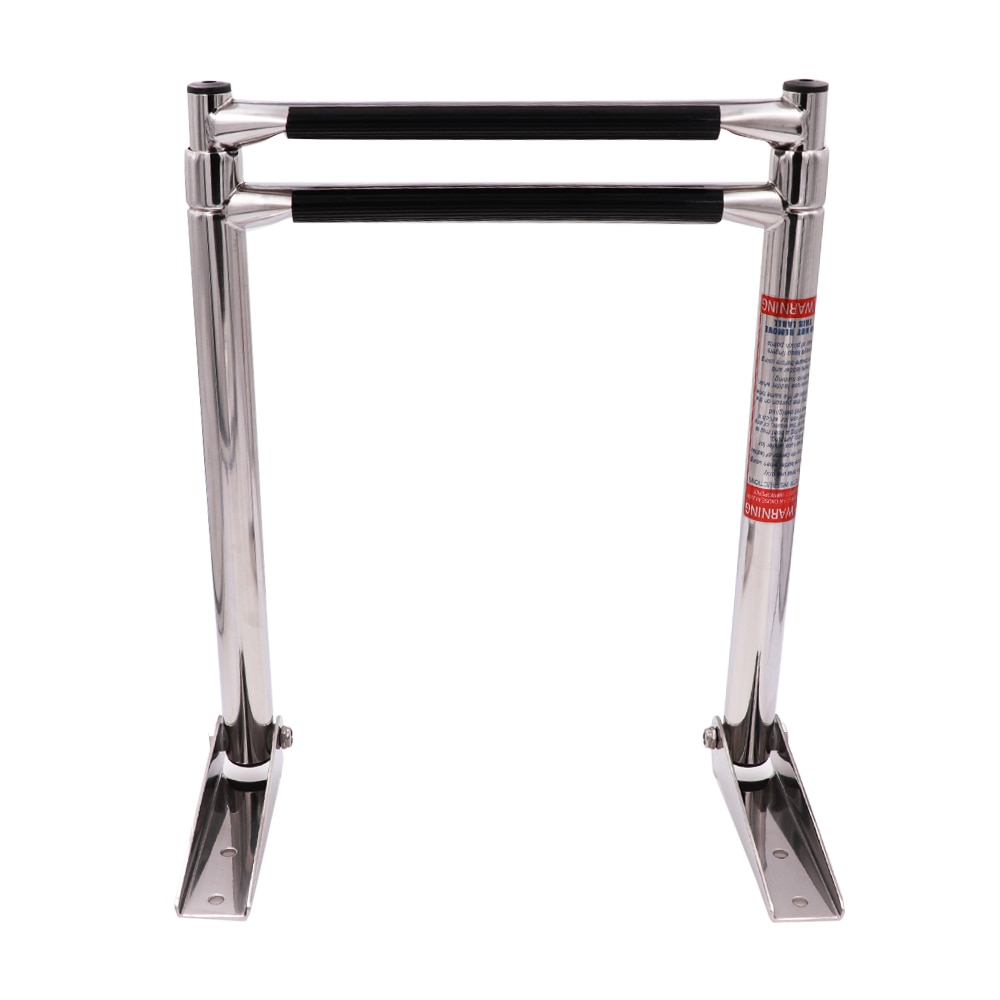 2 Step Stainless Steel Marine Boat Telescoping Ladder Swim Over Platform Folding Ladders 600*270 mm