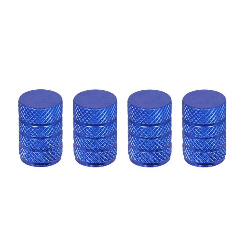 4PCS Aluminum Alloy Schrader Valve Caps Tire Valve Stem Covers for Cars Motorcycles Trucks Bikes Bicycle Accessories: TYPE C - Dark Blue