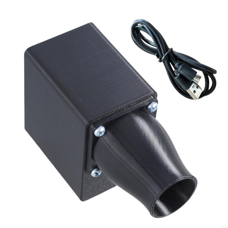 X37e luftblåsere elektrisk bærbar blåser grillstarter flammevifter kokk: Brun