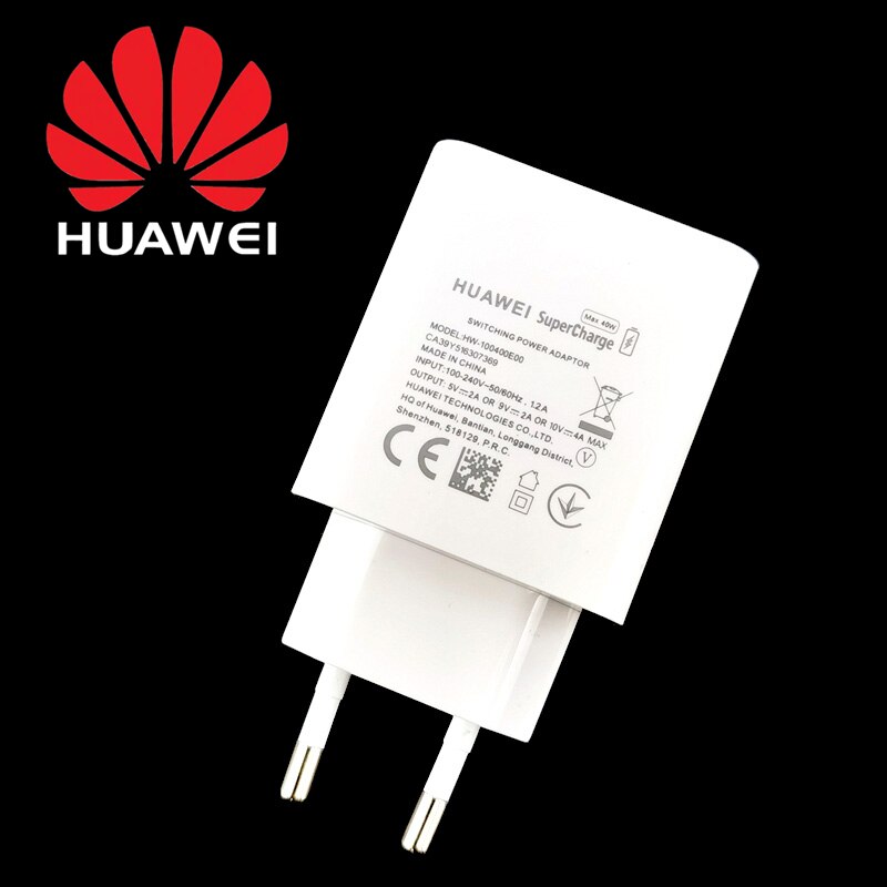 Caricabatterie da 40W Huawei SuperCharge Fast Charge P40 P30 Pro adattatore di alimentazione ue originale Super Quick Charge Mate 30 20 Pro 5G: EU Charger