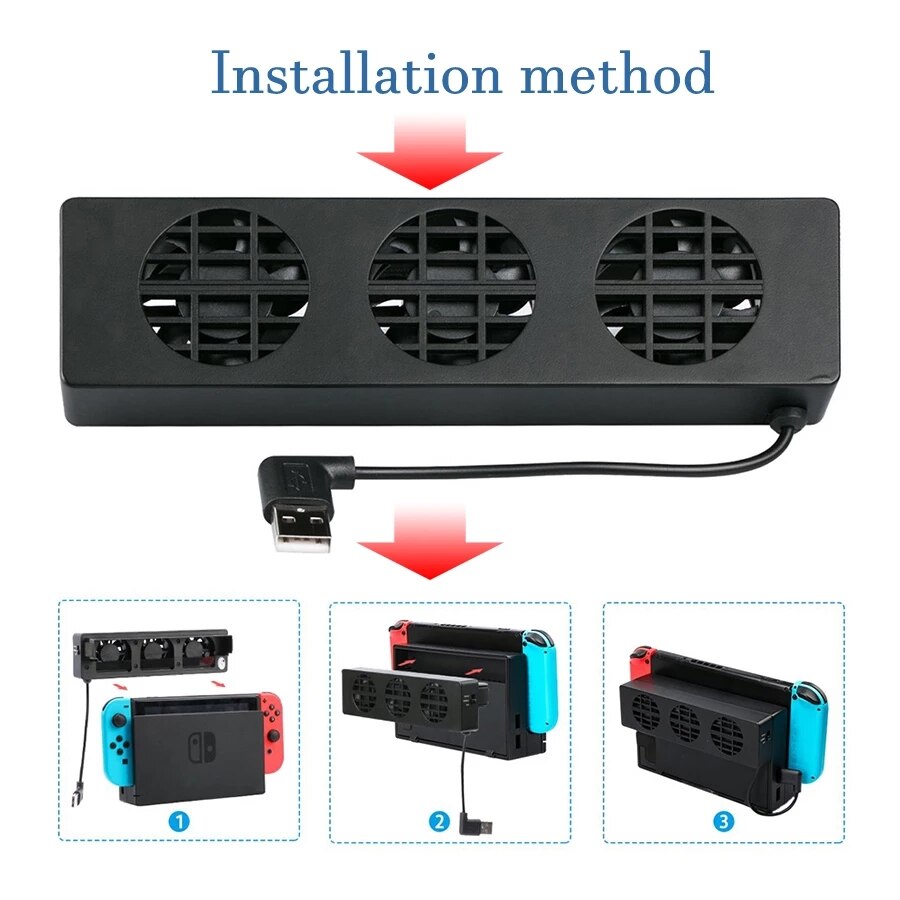 Dobe – refroidisseur de ventilateur pour Console de jeu Nintendo Switch, Kit USB DC 5V, accessoires de ventilateur, Ventilation de commande