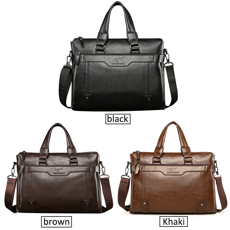 Retro tas schoudertas heren aktetas grote capaciteit zakelijke documenten messenger bag handtassen man crossbag voor computer laptop