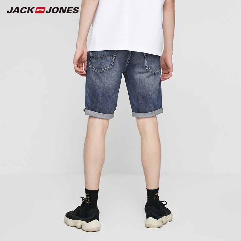 JackJones Men's Slim Straight Fit Stretch Cotton Denim Shorts|Streetwear 219243514