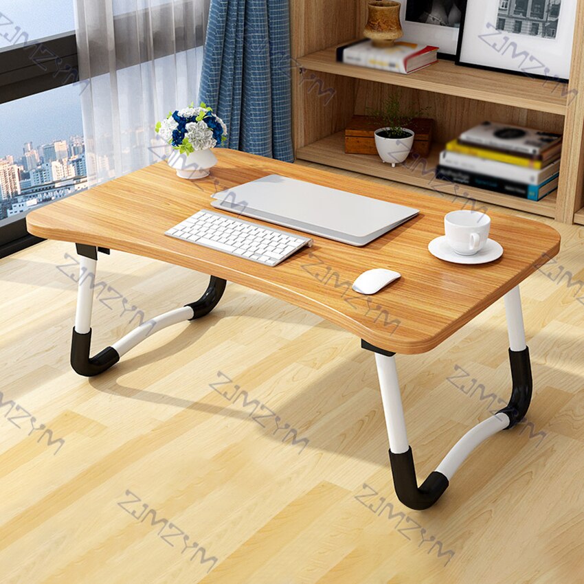 Portable lit bureau 60x40x28cm ordinateur Portable pliable ordinateur Table ordinateur Portable tablette support support canapé lit petite étude Table d'écriture: walnut color
