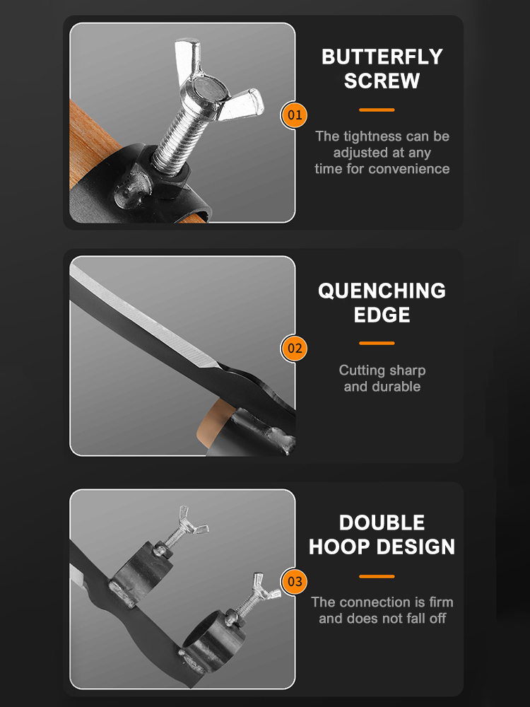 Multifunctionele Draagbare Gras Sikkel Snijkop Tarwe Grasmaaier Tuinieren Gras Wieden Mes Boerderij Zeis Sikkel Tuingereedschap