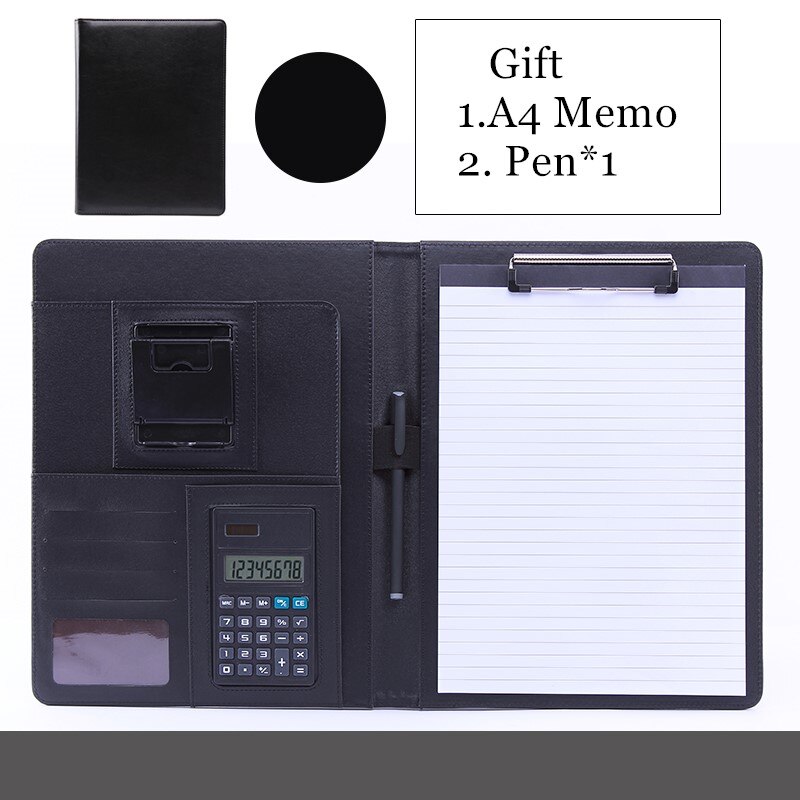 A4 Phone Holder Bags Document Business Folder Manager Conference Calculator File Organizer Layout School Office Stationery: B BLACK