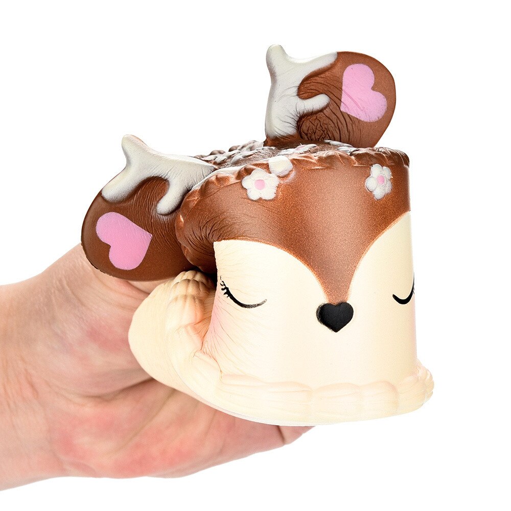 Lovely Cartoon Squishy Jumbo Deer Cake Slow Rising Scented Squeeze Toy Collection Cure игрушки Stress Reliever Toys