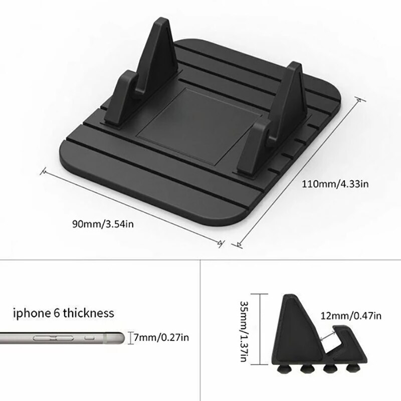 Mat For Phone Car Silicone Holder Anti-slip Mat Pad Dashboard Stand Mount For Phone GPS Bracket For IPhones Xiaomi