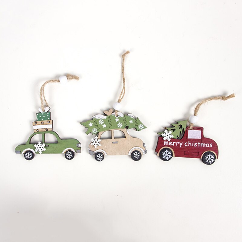 neue Weihnachten Holz Dekoration Anhänger Elch Weihnachten Baum Ornament Neue Jahr Weihnachten für Kinder: Style 9