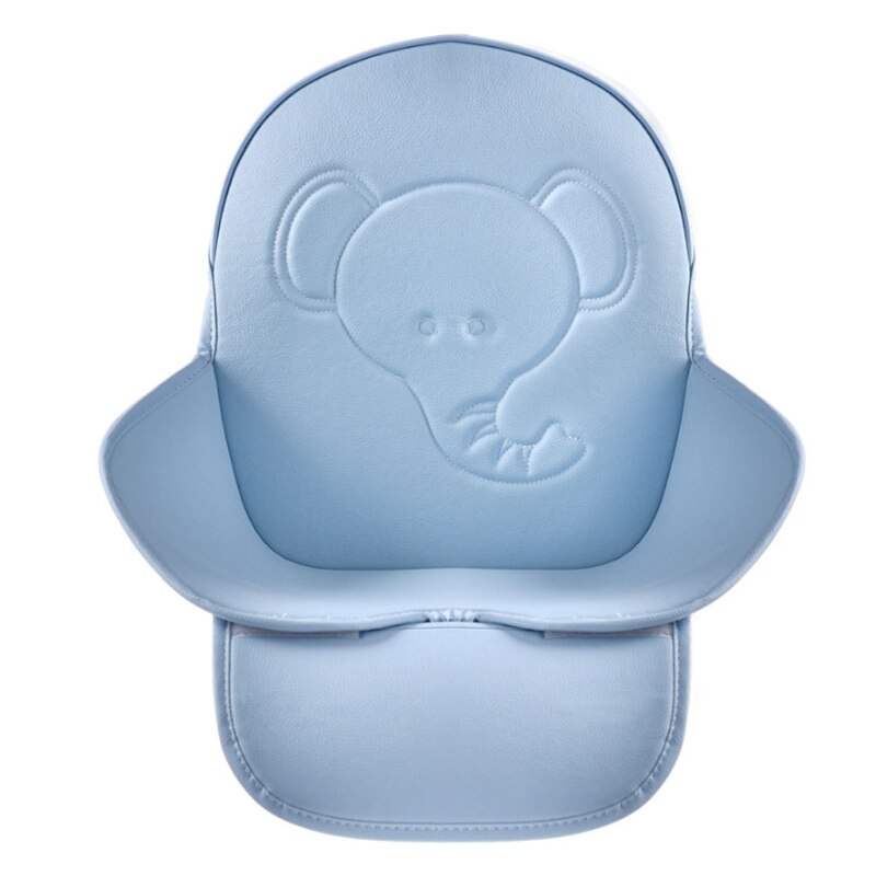 Funda de cojín Universal para trona, de cuero PU, impermeable, para alimentación de bebés y niños: Azul