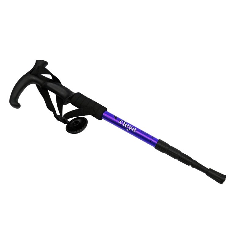 Anti Shock Walking Stick Telescopic Trekking Hiking Mountain Climbing Pole Ultralight Folding Walking Canes Adjustable X441B: Blue