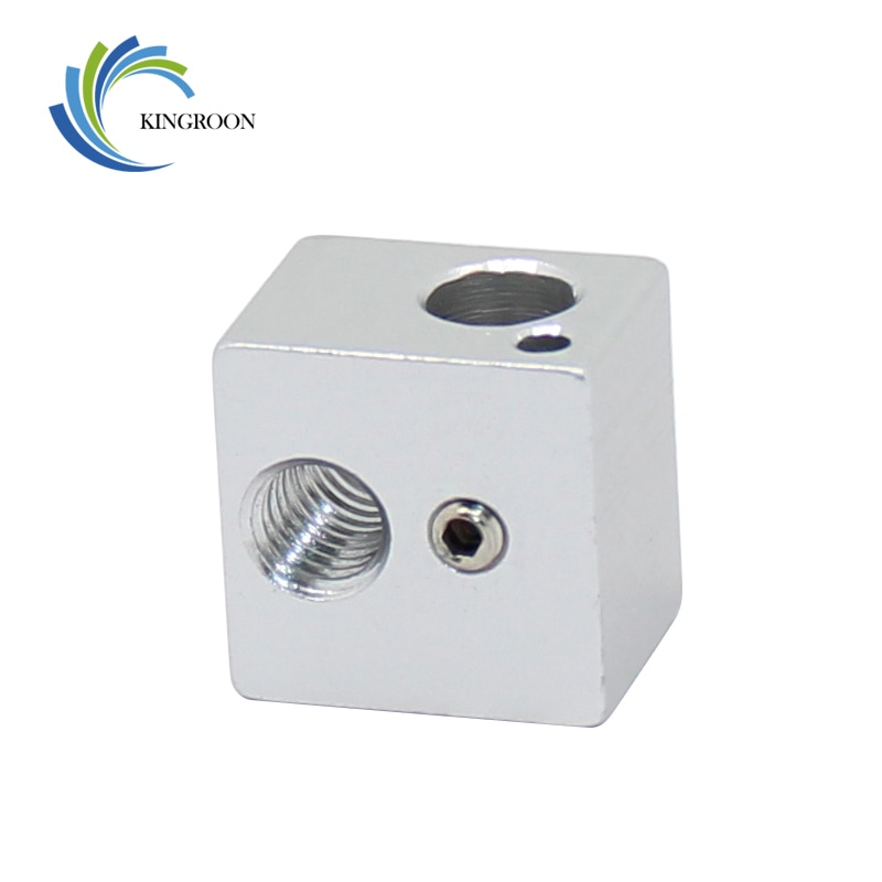 KingRoon E3D V5 J-kopf Heizung Block Extruder Teil Aluminium HotEnd V5 Wärme Block 16*16*12mm Silizium fallen abdeckung 3D Drucker Teile