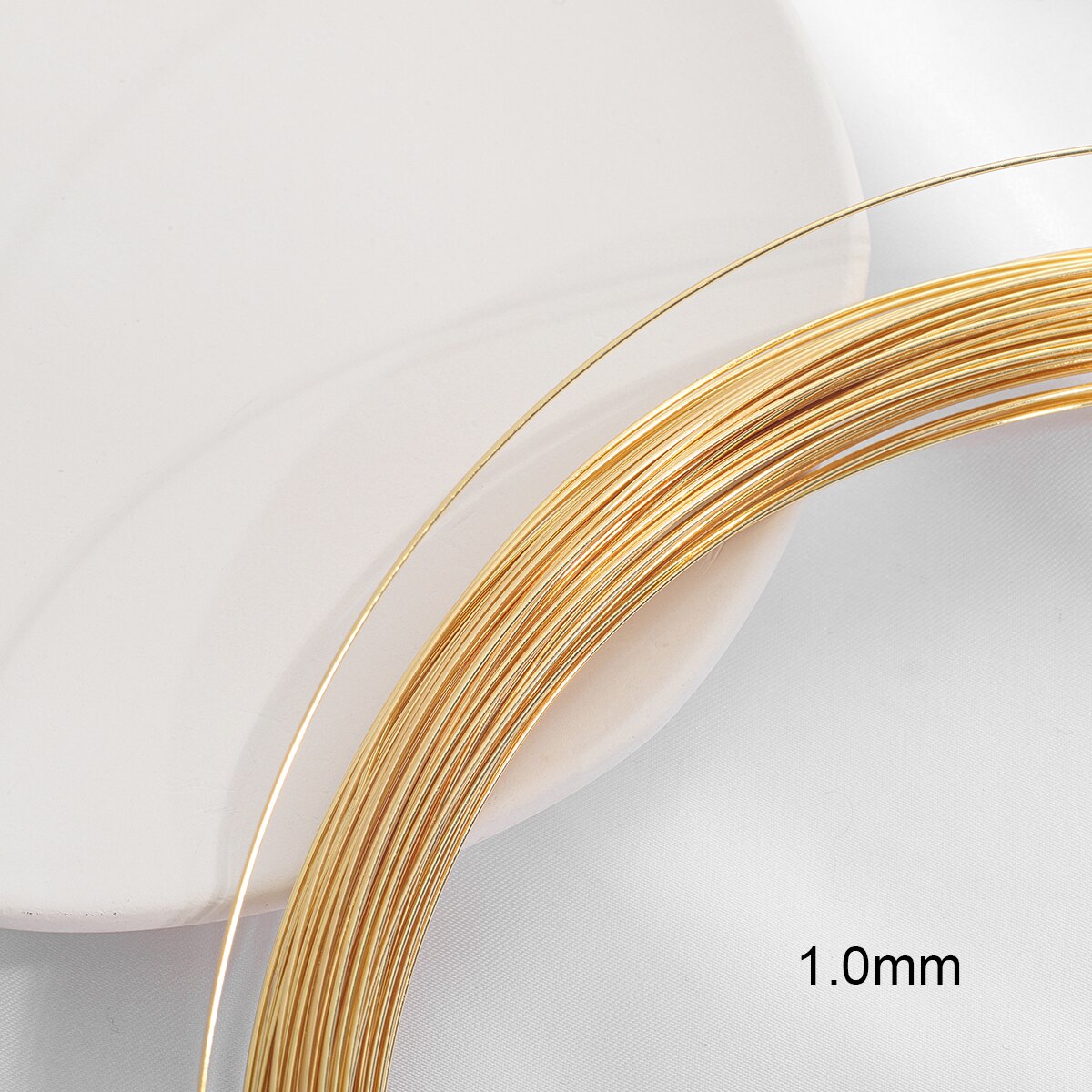 1Meter 18KGold Plating Copper Beading Wire Cord String for Diy Winding Necklace Bracelet Jewelry Finding Craft Making Accessory: style1 1mm