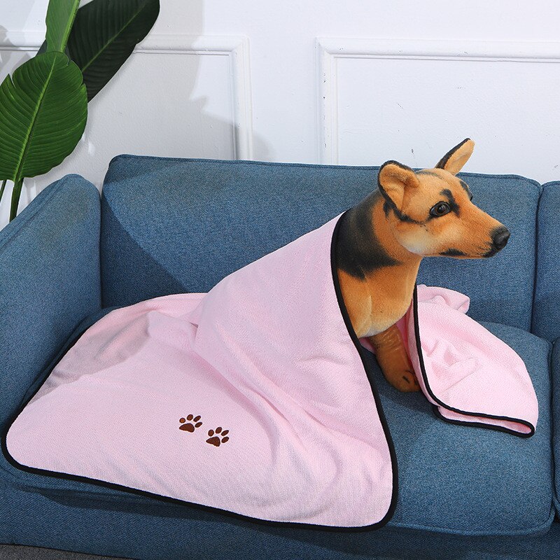 Hond Kat Badhanddoek Microfiber Absorberende Handdoek Zachte Comfortabele Dierbenodigdheden Huisdier Badhanddoek Honden Huisdieren Accessoires