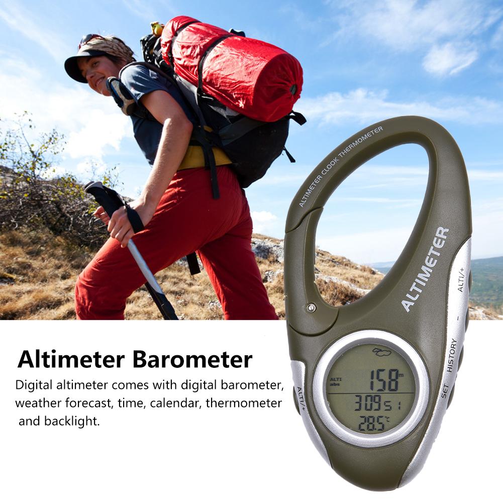 multifunctionele Digitale LCD Kompas Hoogtemeter Thermometer Weer Monitor Voor Klimmen Camping Outdoor Hoogtemeter