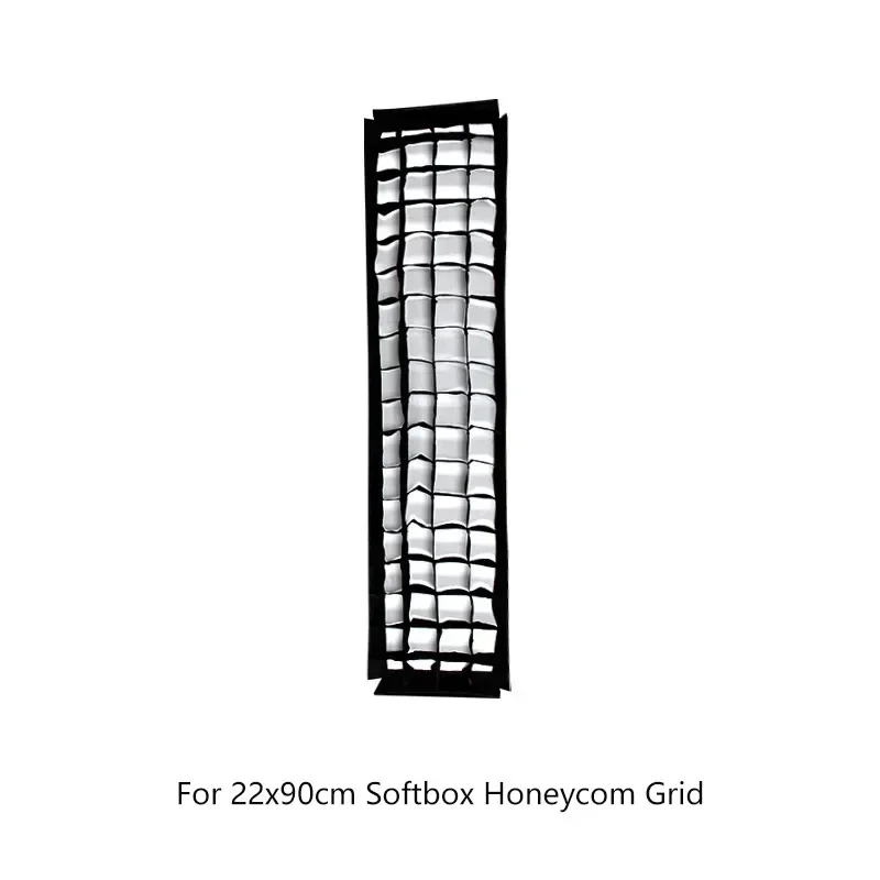 22x90cm 9"x 35" 30x120cm 12"x47" 35x160cm 14"x63" Rectangle Strip Softbox strip box Honeycomb Grid (Does not include softbox): Beige