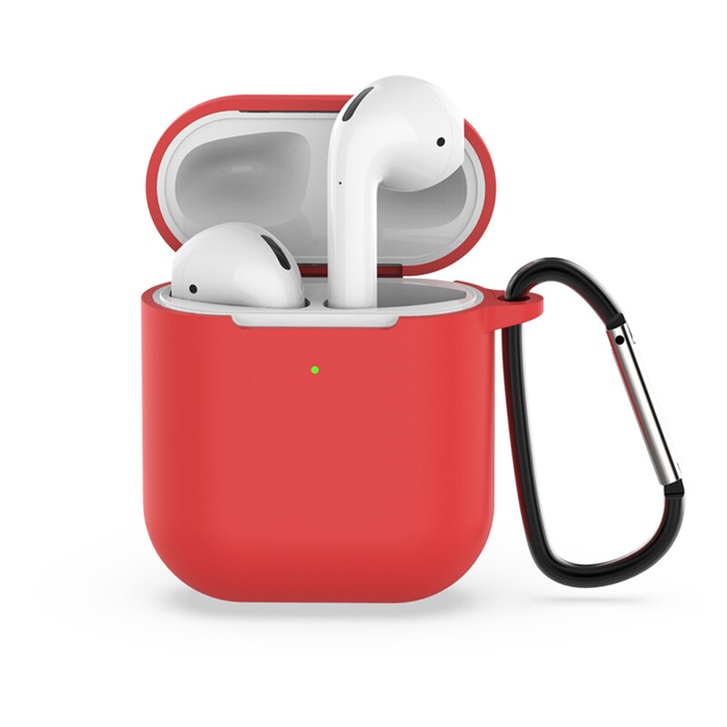 Funda para auriculares con funda de gancho para Apple Airpods 2 Airpods2 funda de silicona para Airpods 2 Caja de carga inalámbrica Bluetooth: 04