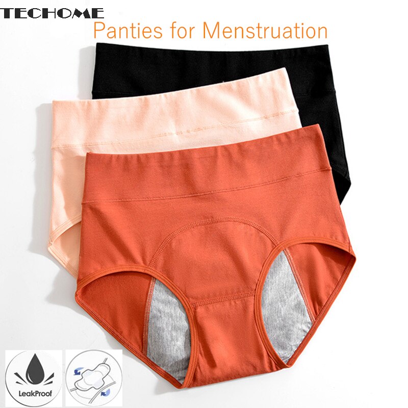 Sous-vêtements menstruels taille haute pour femmes, pantalon en coton antibactérien, anti-fuite, hygiénique