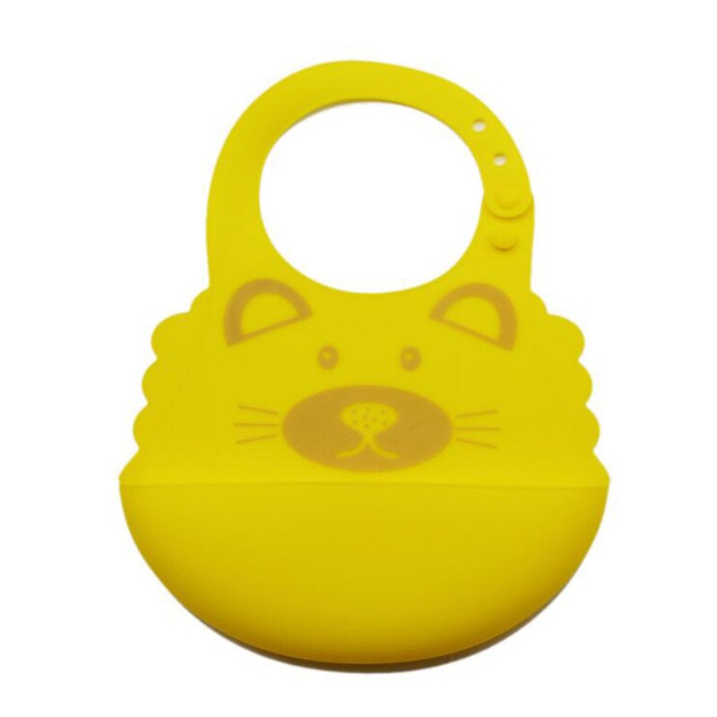 5 couleur belle bande dessinée bavoirs boucle réglable bavoirs poche de riz bébé boucle Silicone pli ajuster dessin animé bavoir meilleur bébé