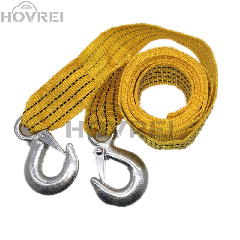 Cuerda de remolque para coche, accesorio de tracción de nailon con ganchos para emergencias de alta resistencia, 3 toneladas, 300x4,5 cm