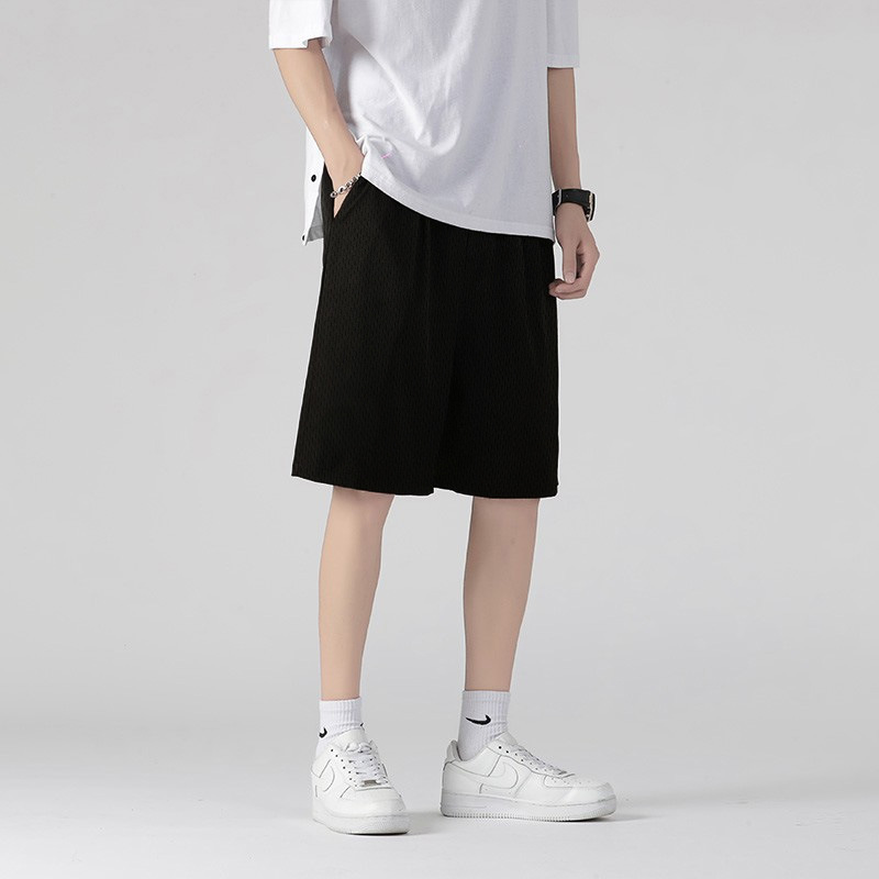 Zomer Ademende Mannen Mesh Shorts Gym Ijs Zijde Stijlvolle Casual Losse Shorts Joggers Outdoor Fitness Strand Korte Broek Sweatshorts