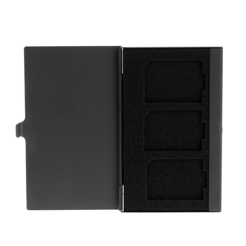 1 Pc Storage Bag Aluminum Carrying Case Box Layer Memory Secure Digital Card Protective Holder Shock-proof Wallet