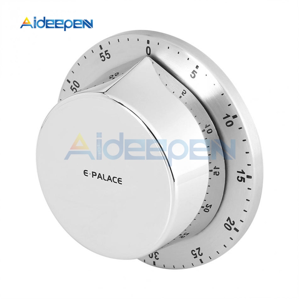 Stainless Steel Kitchen Timer with Magnetic Base Manual Mechanical Cooking Timer Countdown Cooking Tools Kitchen Gadgets
