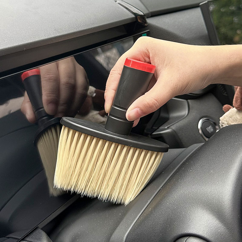 Spazzola per autolavaggio rimozione della polvere presa del condizionatore d'aria dell'auto spazzola per la rimozione della polvere spazzole con setole morbide per strumenti per la pulizia dell'auto