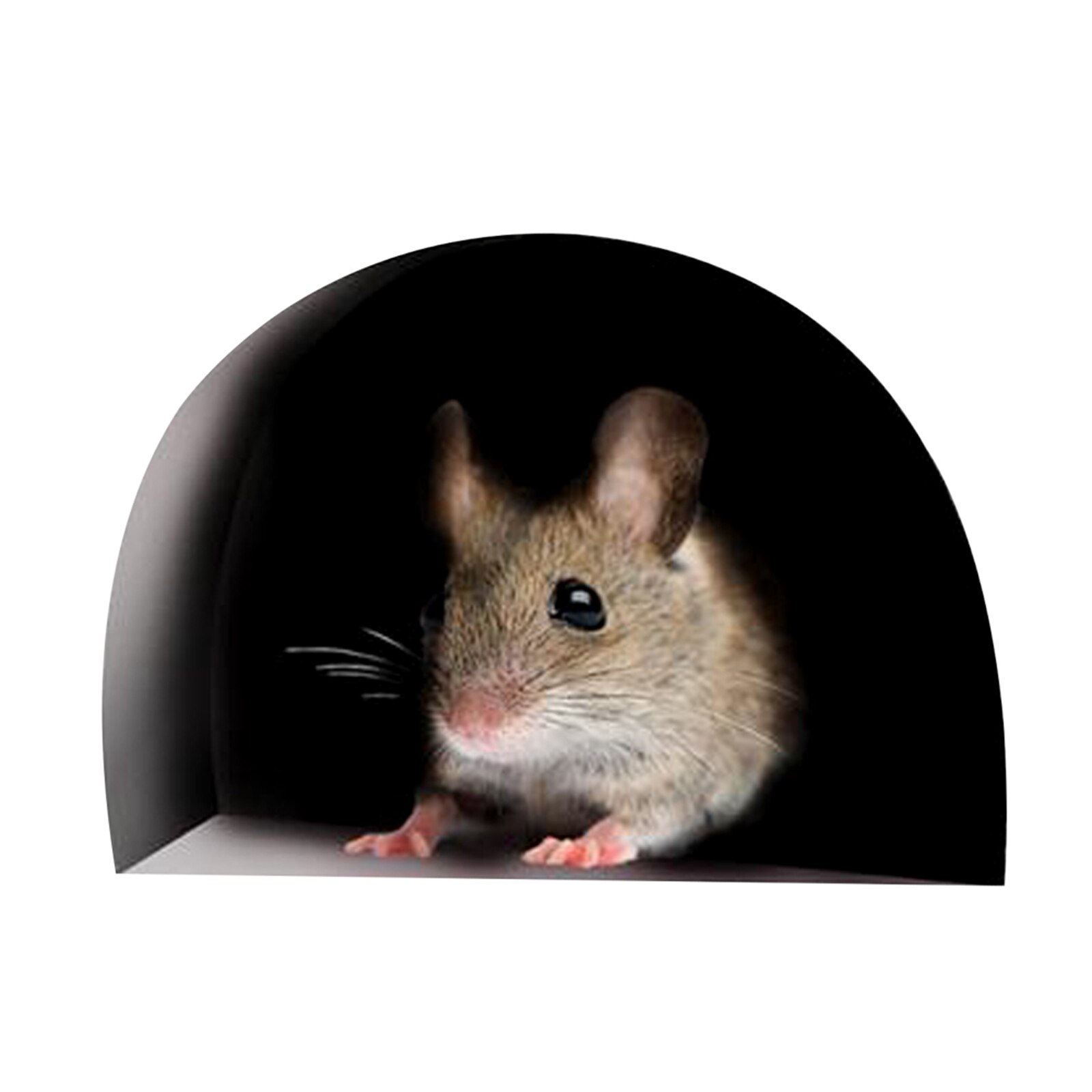 5Pcs Cartoon Muis Gat Muur Sticker Grappig Huishoudelijke Achtergrond Decoratie Muur Sticker Voor Woonkamer Slaapkamer Keuken Glas: B