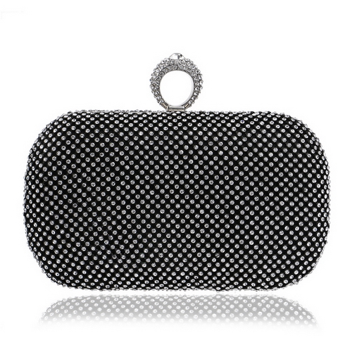 SEKUSA Abend Kupplung Taschen Diamant Besetzte Abend Tasche Mit Kette Schulter Tasche frauen Handtaschen Geldbörsen Abend Tasche Für hochzeit: YM1000black