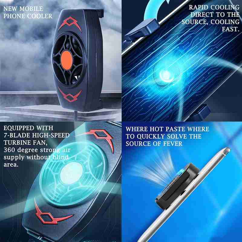Telefone móvel de refrigeração universal semicondutor radiador telefone usb usb recarregável ventilador titular