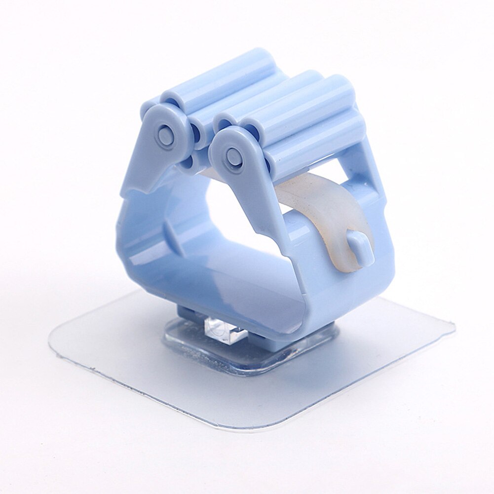 1Pc vadrouille support de balai mural support de serpillière ménage adhésif stockage balai cintre vadrouille crochet supports cuisine salle de bain organisateur: Bleu