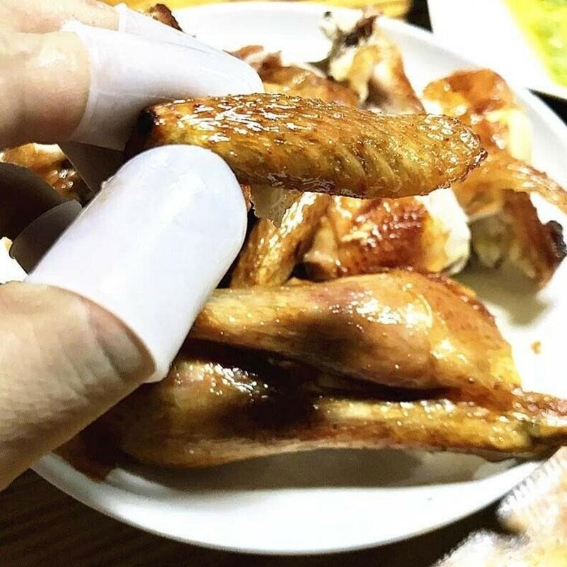 5 sztuk silikonowe nakładki na palce odporna na wysokie temperatury izolowane antypoślizgowe przezroczyste palce pokrywa grilla artefakt palca