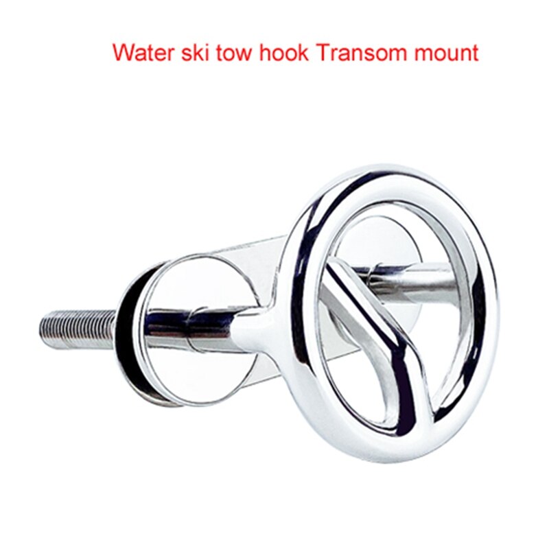 2Pcs 316 Stainless Steel Boat Water Ski Tow Hook Eye Transom Mount Boat Marine Yacht Water Sports Accessories