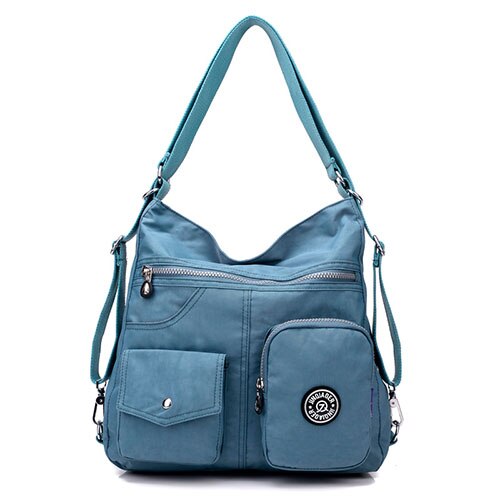 femmes sac Double sac à bandoulière sacs à main de créateur de en Nylon femme sac à main bolsas sac a main: Gris