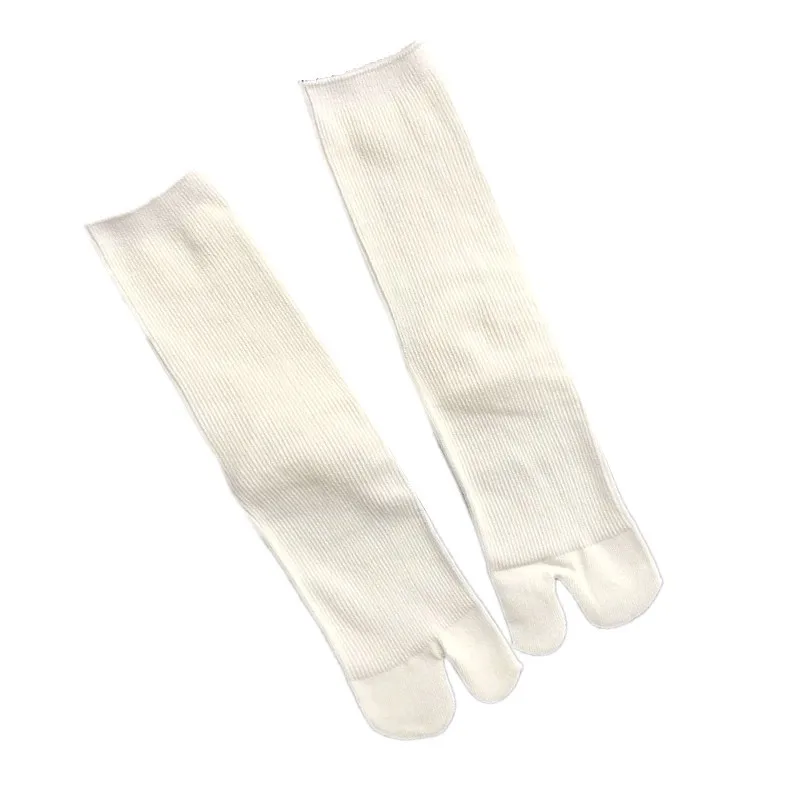 Calcetines de algodón peinado de con punta abierta, calcetines Unisex simples y cómodos de dos dedos, calcetines Tabi japoneses Harajuku para hombres y mujeres