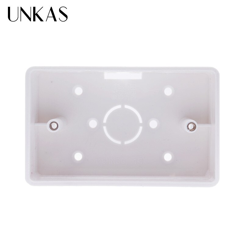 UNKAS External Mounting Box 117mm*72mm*33mm for 118*72mm Touch Switch and USB Socket For Any Position of Wall Surface: Default Title
