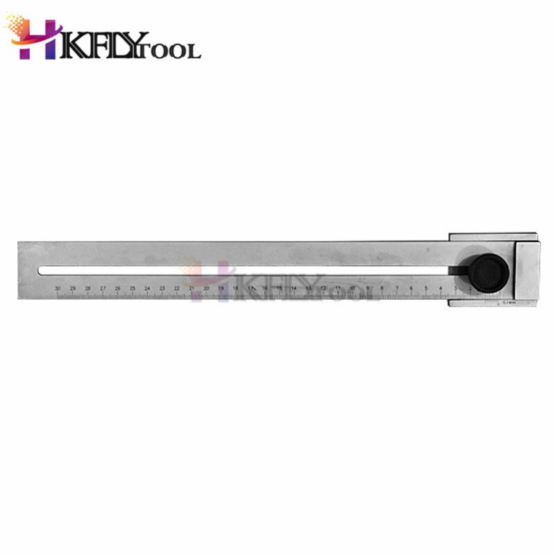 Marking Gauge Mark Scraper Tool 0-250mm Length Screw Cutting For Woodworking Measuring Graduation 0.1mm Carbon Steel 40mm Wide