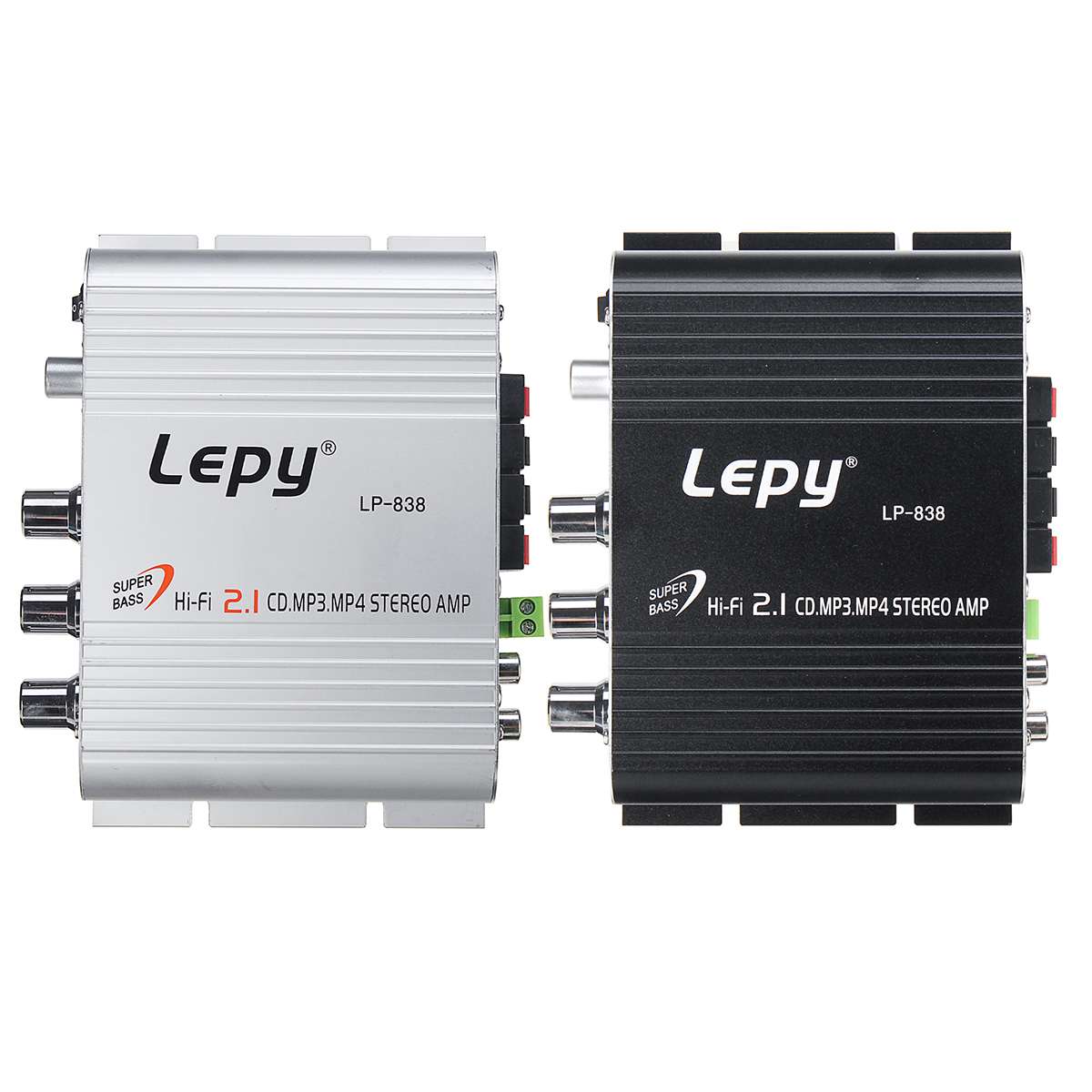 Lepy LP-838 12V Car Amplifier Hi-Fi 2.1 CH Channel MP3 MP4 DVD Phone Radio Audio Stereo Bass Speaker ooster Player