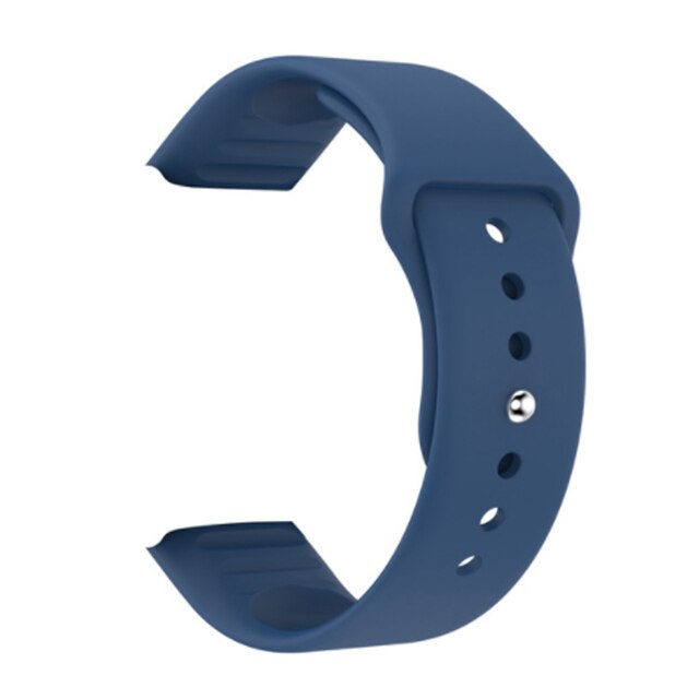 Bracelet de rechange en Silicone pour montre connectée Y68, D20, D28, en TPU souple, ajustable, accessoires: Blue