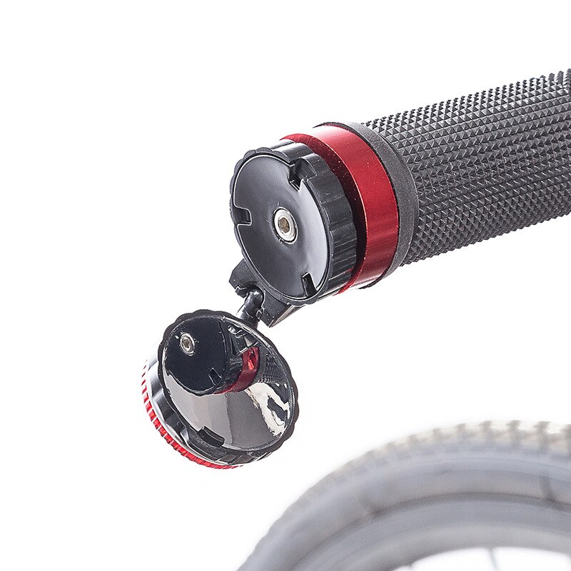 Fiets Achteruitkijkspiegels 360 ° Verstelbare Fiets Stuur Spiegel Blast-Slip Glas Lens Veilige Fiets Spiegel Met Waarschuwingslampje