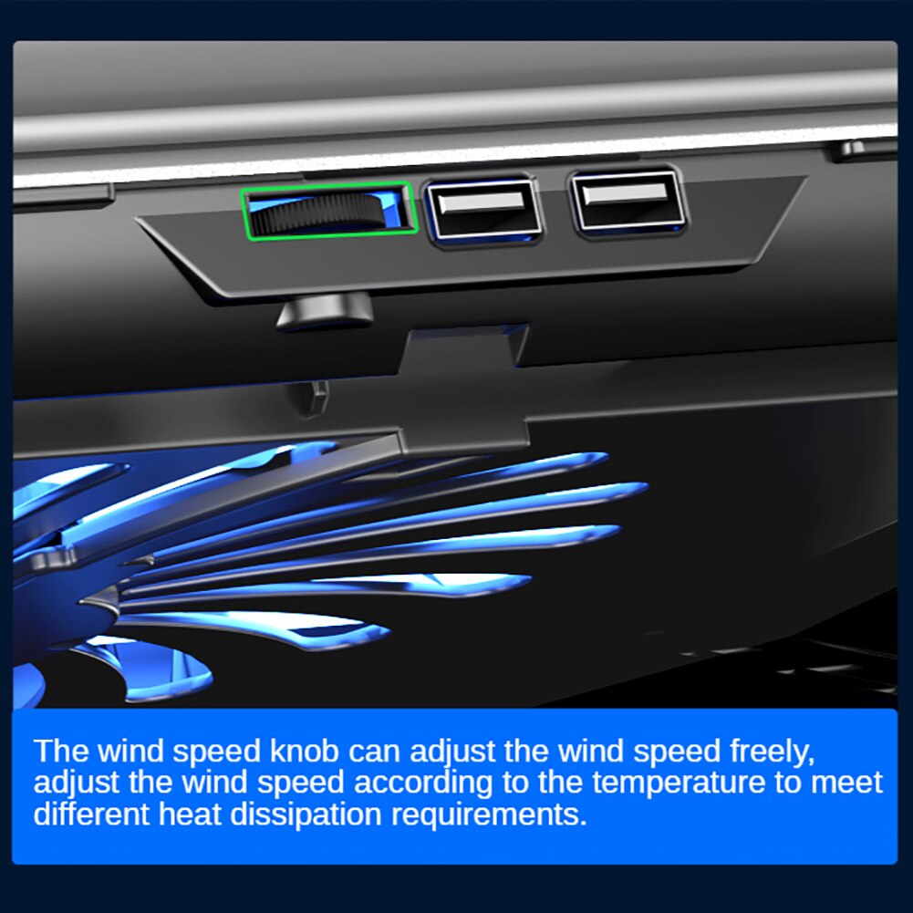 Portable Laptop Cooler Stand Gaming Cooling Support Dual USB Bracket Height Adjustable Notebook Stand With Fan For Macbook Pro