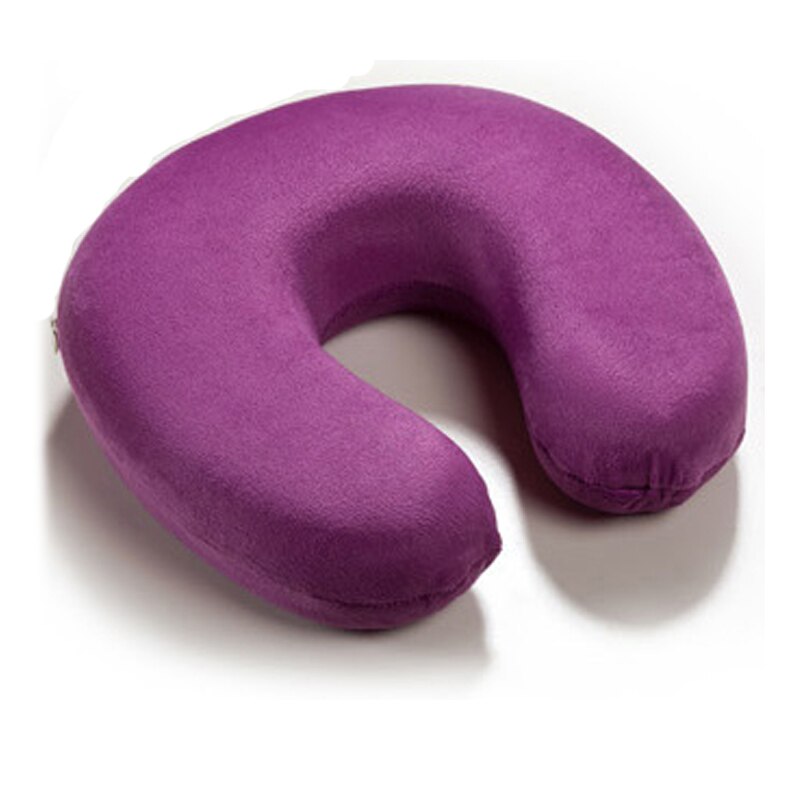 Zachte U Vormige Trage Rebound Memory Foam Reizen Nek Kussen Voor Office Vlucht Reizen Katoen Kussens Head Rest Kussen