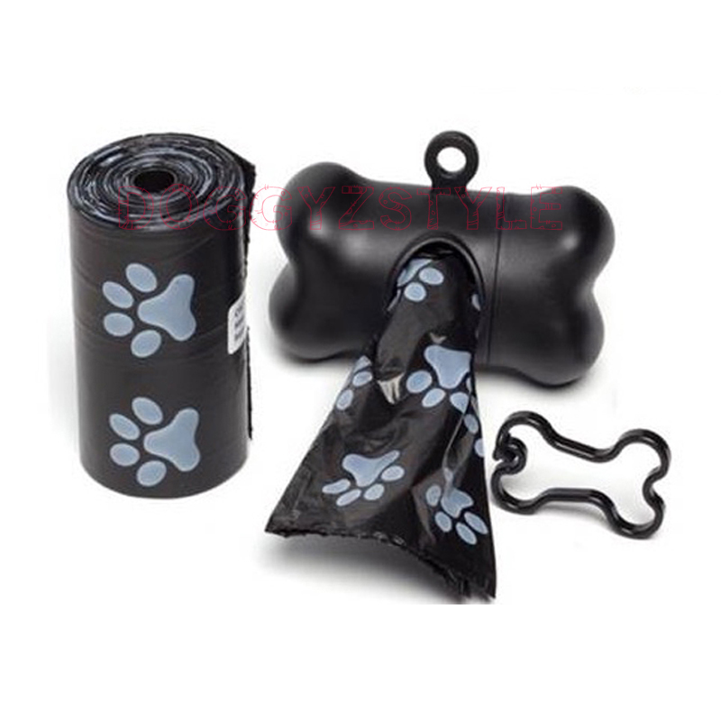 Saco de cocô para cachorro 1 rolo, dispensador de osso para animais de estimação, saco de limpeza, bolsas de caca de perro cachorro bolsa dispensador