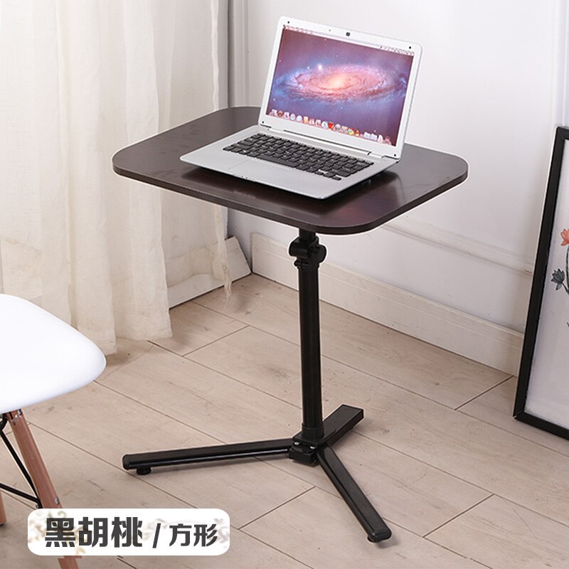 Louis Einfache Laptop Schreibtisch Faul Heben Schreibtisch Mobilen Klapp Nachttisch Sofa Seite Tisch: Square6 Black Walnut
