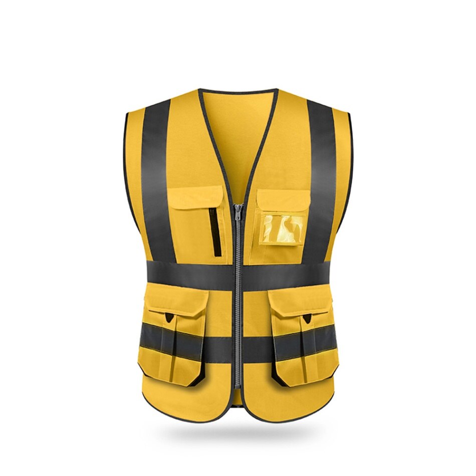Gilet de sécurité réfléchissant haute visibilité | Vêtements de travail de sécurité, moto de jour, moto: Orange / XXL